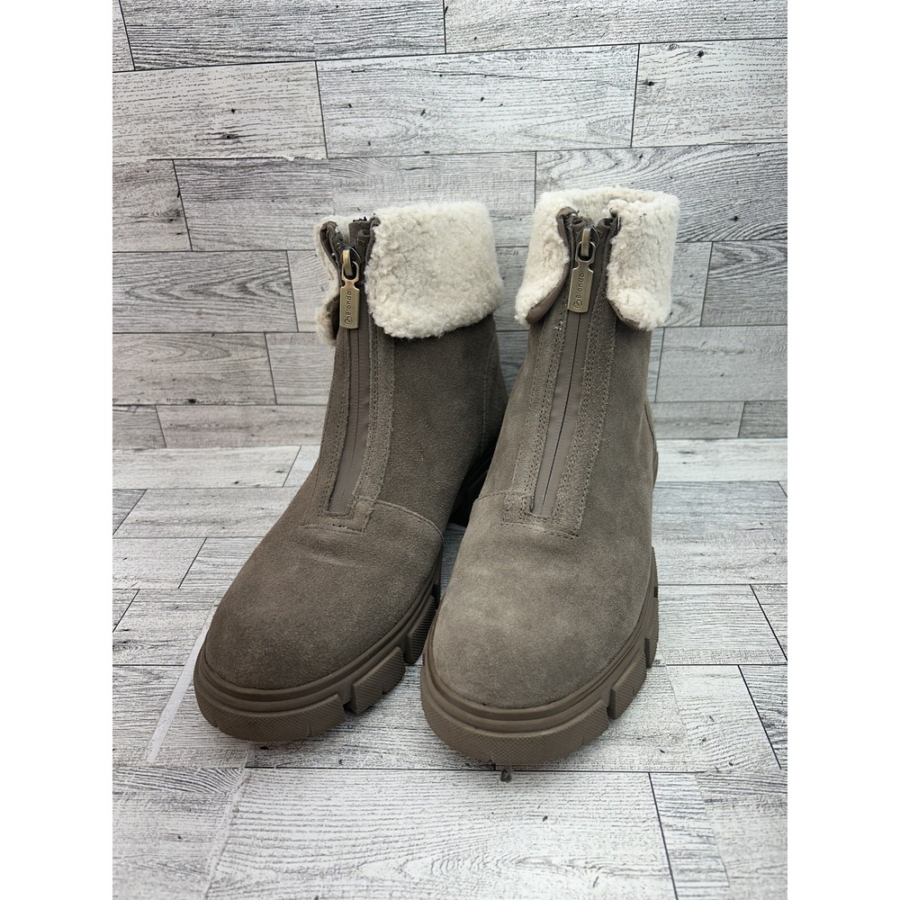 Blondo Boots Womens Size 8.5M Suede Waterproof Sherpa Lined Zip Winter Shoes